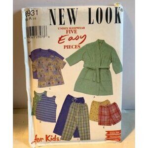 New Look Childrens Sleepwear Sewing Pattern Size 3 4 5 6 7 8 Unisex 6931 Uncut